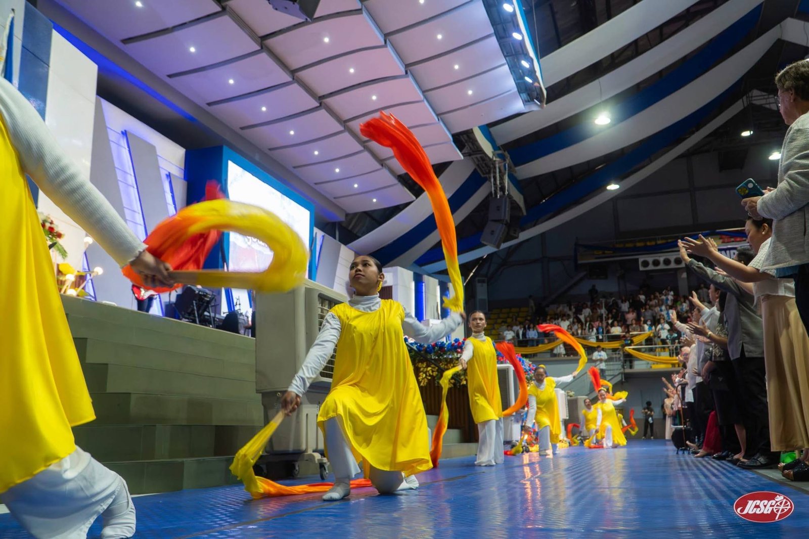 JCSGO worship dance team performing during a celebration